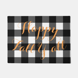 Happy Herfst Y Buffalo Check Deuren Mat