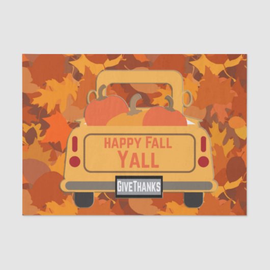 Happy Herfst Yall - 1 Tissuepapier (Voorkant)