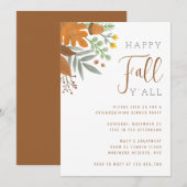 Happy Herfst Y'all Autumn Herfst Thanksgiving Dinn Kaart (Voorkant / Achterkant)