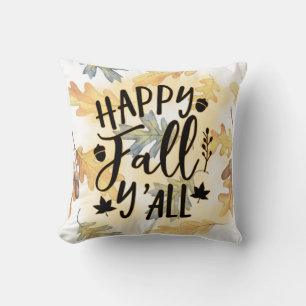 Happy Herfst Y'all Autumn Leaves Kussen