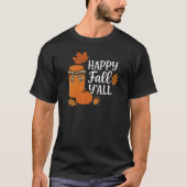 Happy Herfst Y'all Autumn Mason Jar Design T-shirt (Voorkant)