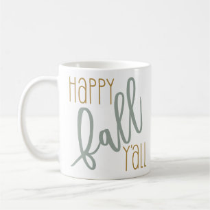 Happy Herfst Yall Autumn Trendy Modern Quote Koffiemok