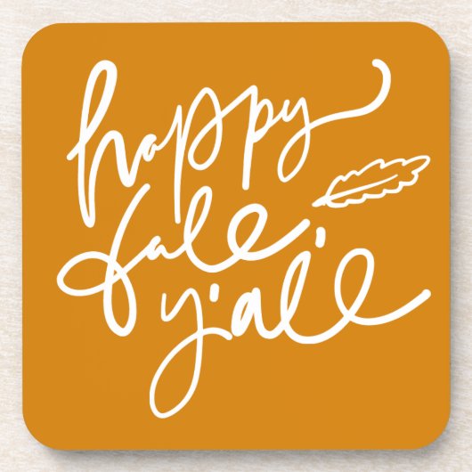 Happy Herfst Y'all Bier Onderzetter (Voorkant)