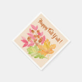 Happy Herfst Y'all bladeren en bessen Papier serve Servet (Hoek)