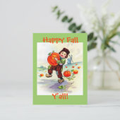 Happy Herfst Y'all  Briefkaart (Staand voorkant)