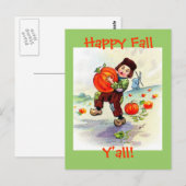Happy Herfst Y'all  Briefkaart (Voorkant / Achterkant)