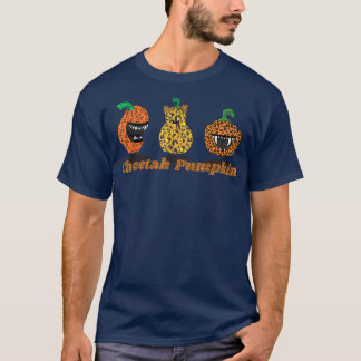 Happy Herfst Y'All Cheetah Pumpkin Face Leopard Wo T-shirt