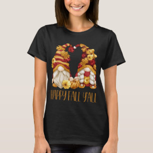 Happy Herfst Y'all Cute Gnomes Pumpkin Autumn Tree T-shirt