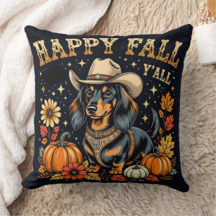 Happy Herfst Y'All Dachshund Kussen