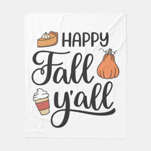 Happy Herfst Y'all Fleece Deken