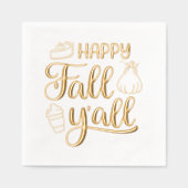 Happy Herfst Y'all Folie Servetten (Voorkant)