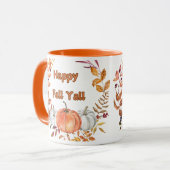 Happy Herfst Y'all: Gezellige herfstpompoen en bla Mok (Voorkant links)