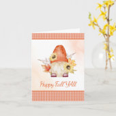 Happy Herfst Y'All Gnome Kaart (Gele Bloem)