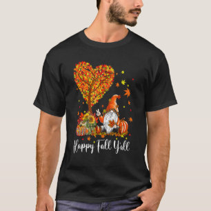 Happy Herfst Y'all Gnomes Pumpkin Autumn Vibes Dan T-shirt