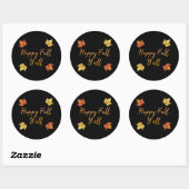Happy Herfst Y'all herfst Maple Leaf Ronde Sticker (Vel)