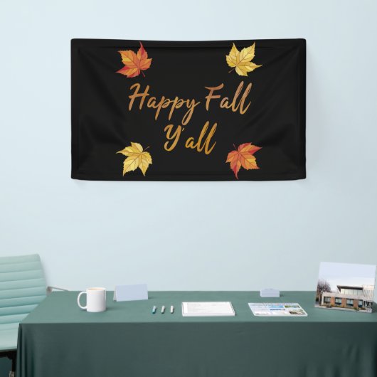 Happy Herfst Y'all herfst Maple Leaf Spandoek (Beurs)