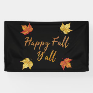 Happy Herfst Y'all herfst Maple Leaf Spandoek