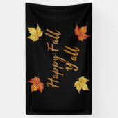 Happy Herfst Y'all herfst Maple Leaf Spandoek (Verticaal)