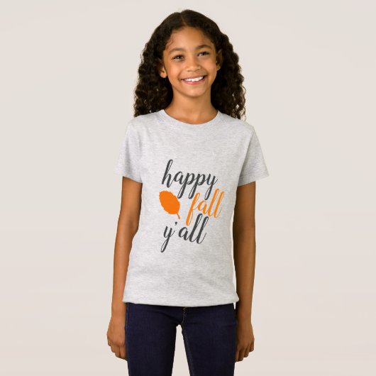 Happy Herfst Y'all Jeugd Kinder T-shirt (Voorkant volledig)