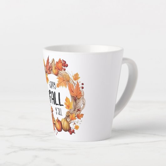 Happy Herfst Y'all Latte Mok (Rechterhoek)