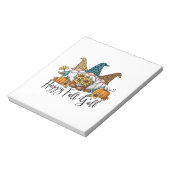 Happy Herfst Y'all Leopard Gnome Notitieblok (Gedraaid)