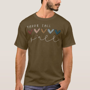 Happy Herfst Yall Letter Cute Autumn Graphic its F T-shirt