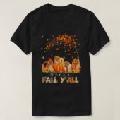 Happy Herfst Yall Pomeranian Autumn Lover Pumpkins T-shirt (Design voorkant)