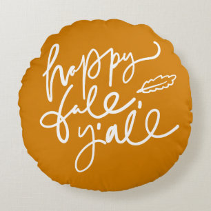 Happy Herfst Y'all Rond Kussen