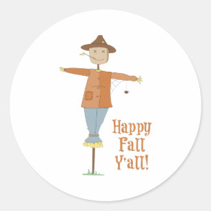 Happy Herfst Yall Ronde Sticker
