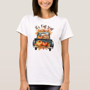Happy Herfst Y'all – Rustieke truck met pompoenen T-shirt