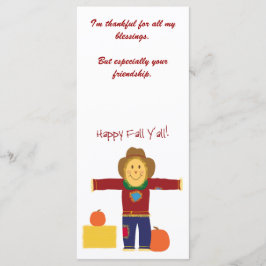 Happy Herfst Y'all: Scarecrow Thanksgiving cards.