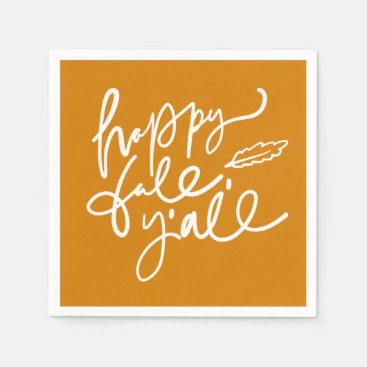 Happy Herfst Y'all Servet (Voorkant)