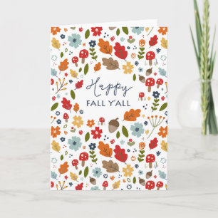 Happy Herfst Y'all Thanksgiving Herfst Kaart