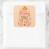 Happy herfst y'all vierkante sticker (Tas)