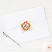 Happy Herfst Y'all Vierkante Sticker (Envelop)