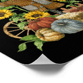 Happy Herfst Y'all vogelverschrikker Thanksgiving Poster (Hoek)