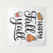 Happy Herfst Y'all Wandkleed (Voorkant (horizontaal))