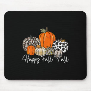 Happy Herfst Y'all Women Mannen Pumpkin Leopard Cu Muismat