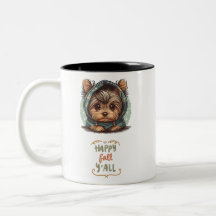 Happy Herfst Y'all Yorkshire Terrier Herfst Hoodie