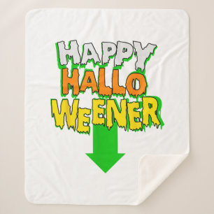 Happy Heweener Funny Halloween Sherpa Deken