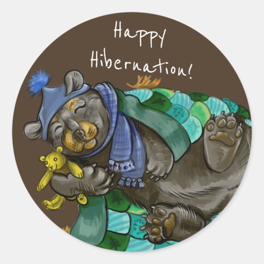 Happy Hibernation Cendly Ours Stickers (Devant)