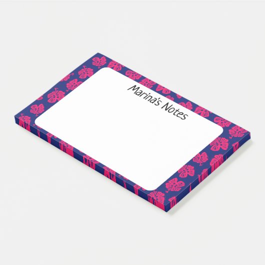 Happy Hibiscus Flower Personal Post-it® Notes (Incliné)