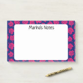 Happy Hibiscus Flower Personal Post-it® Notes (Sur un bureau)