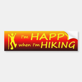 Happy Hiking Sunset Bumpersticker