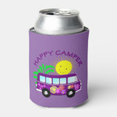 Happy Hippie Camper Van Fun Kleurrijke Graphic Blikjeskoeler (Blikje Voorkant)