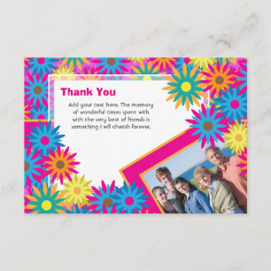Happy Hippie Flower Power Dank je opmerkingen Kaart