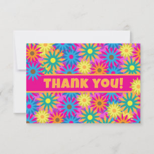 Happy Hippie Flower Power Dank je opmerkingen Kaart