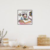 Happy Hippie Funny Poster par LT Cartoons (Cuisine)
