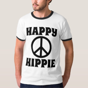 HAPPY HIPPIE RETRO T-SHIRTS T - SHIRTS