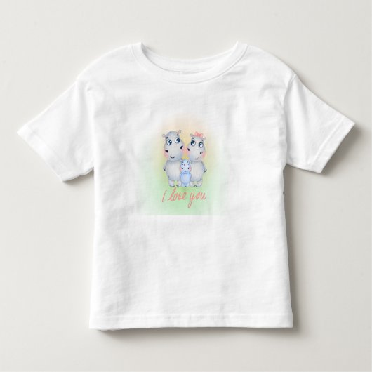 Happy Hippo Kinder Shirts (Voorkant)